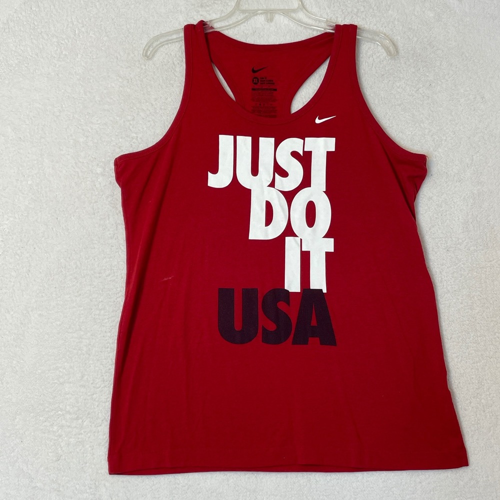 Nike 2012 Team USA Olympic Tank Top Just Do It Red Slim Fit XL 510576-630
